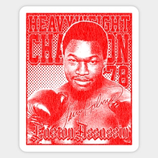 Larry Holmes Distressed Look Red Sticker